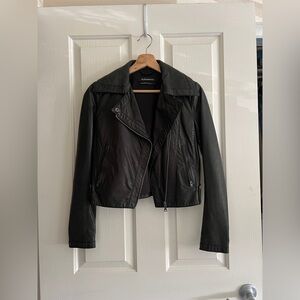 Club Monaco Black Leather Jacket